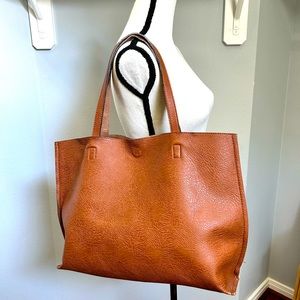 Large leather tote
